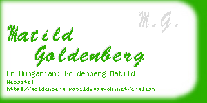 matild goldenberg business card